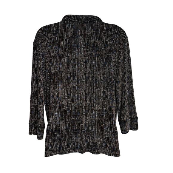 Vintage Softwear by Mark Singer Women's Abstract Print Button Up Blouse One Size - Picture 2 of 12